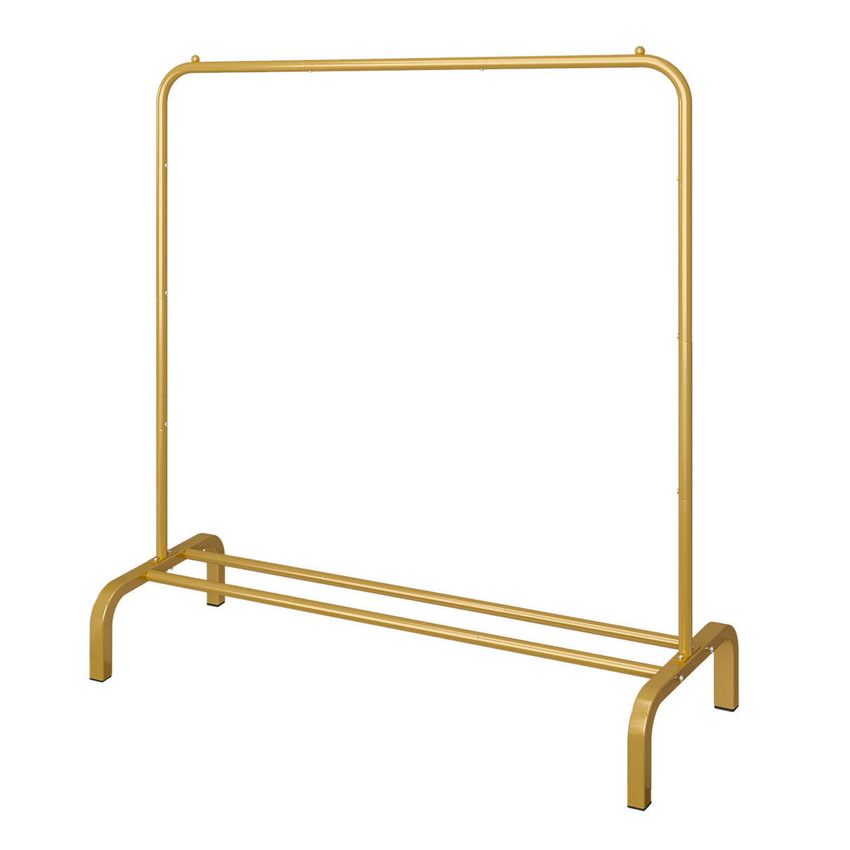 JIUYOTREE Metal 43.3 Inches Garment Rack with Bottom Shelf Clothing Rack for Hanging Clothes Coats Skirts Shirts Sweaters Gold JIUYOTREE