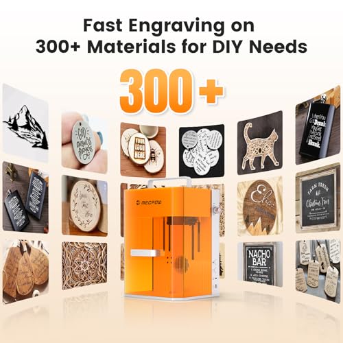 Mecpow X1 2-in-1 Dual Laser Engraver, 5000mm/s Speed Portable Laser Engraving Machine, Infrared Engraver for Jewelry,Metal,Wood,Leather and Acrylic,105x105mm Area,Output Power:0.5mW,Class:1 Mecpow