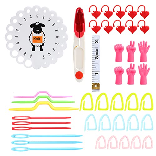 KOKNIT 18 Pairs Bamboo Circular Knitting Needles Set, Including 31" Long Lightweight Knitting Needles(2mm-10mm), 43pcs Knitting Tools and Elegant Storage Case KOKNIT