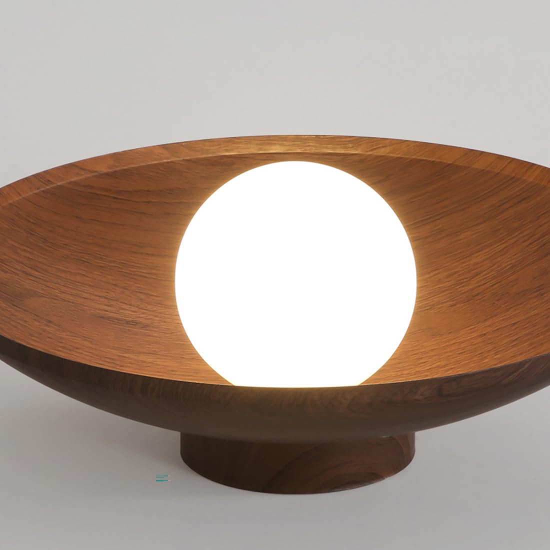 Jowjut Flush Mount Ceiling Light Fixture, Wooden Close to Ceiling Lights, 11.8-inch, Classic Walnut Finish, White Glass Shade, Vintage Light Fixtures for Hallway Living Room Jowjut