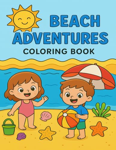 BEACH ADVENTURES Coloring Book WoodArtSupply