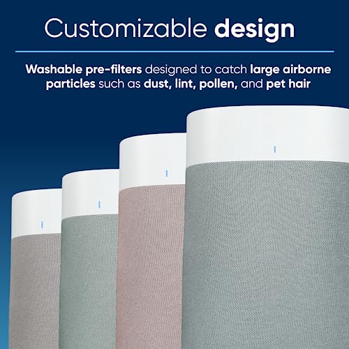 BLUEAIR Air Purifiers for Large Rooms, Cleans 3,048 Sqft In One Hour, HEPASilent Smart Air Cleaner For Home, Pets, Allergies, Virus, Dust, Mold, Smoke - Blue Pure 211i Max Blueair