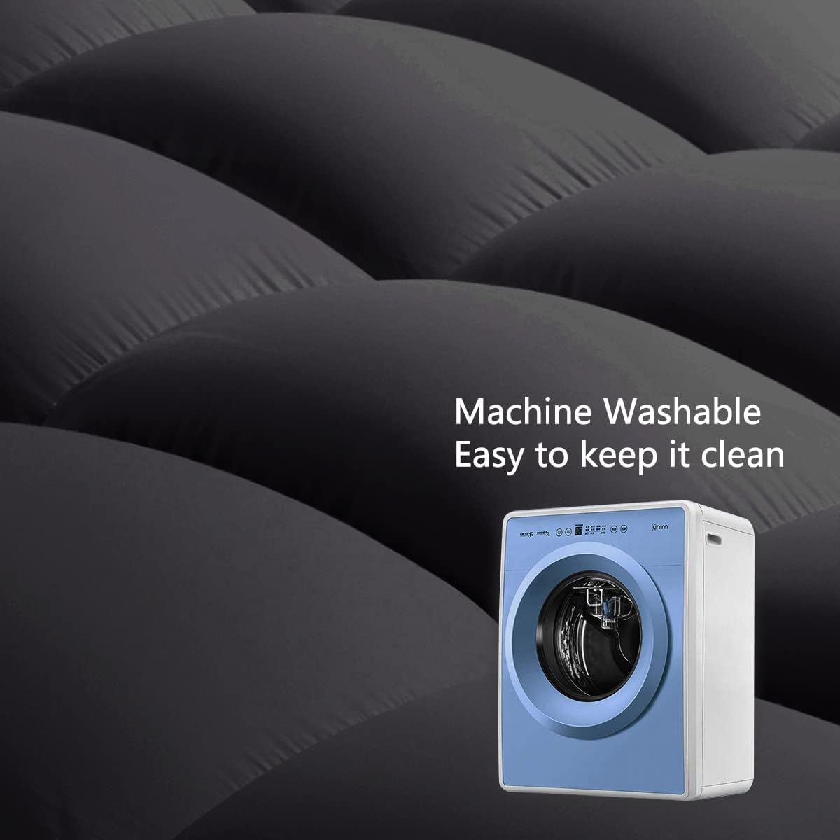 COONP King Mattress Topper, Extra Thick Pillowtop, Cooling Plush Mattress Pad Cover Bed Topper Protector with 8-21 Inch Deep Pocket (Black, King) COONP