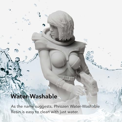 phrozen 3D Printer Water-Washable Rapid Resin, Model Gray 405nm LCD UV-Curing Photopolymer Resin for High Precision Printing, Low Odor, Non-Brittle, Easy to Print, Easy to Clean and Cure (5KG) phrozen
