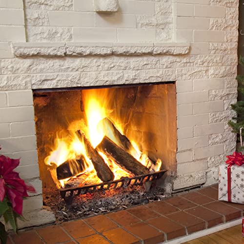 AGTEK 24 inch Fireplace Log Grate Heavy Duty Solid Steel Fire Grates Wood Stove Chimney Burning Rack Holder AGTEK