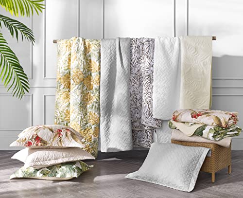 Tommy Bahama - King Quilt Set, Soft Bedding with Matching Shams, Cozy Bedspread, Bedding Set for All Seasons (Chevron White, King) Tommy Bahama