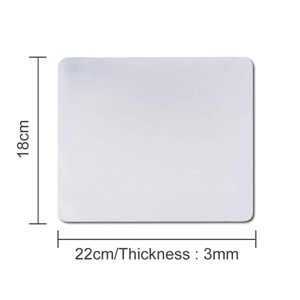 MR.R Sublimation Blanks 9.4''x7.8''x0.12'', White Square Mouse Pad 3mm Thickness for Sublimation Heat Transfer Printing (12 Pieces) MR.R