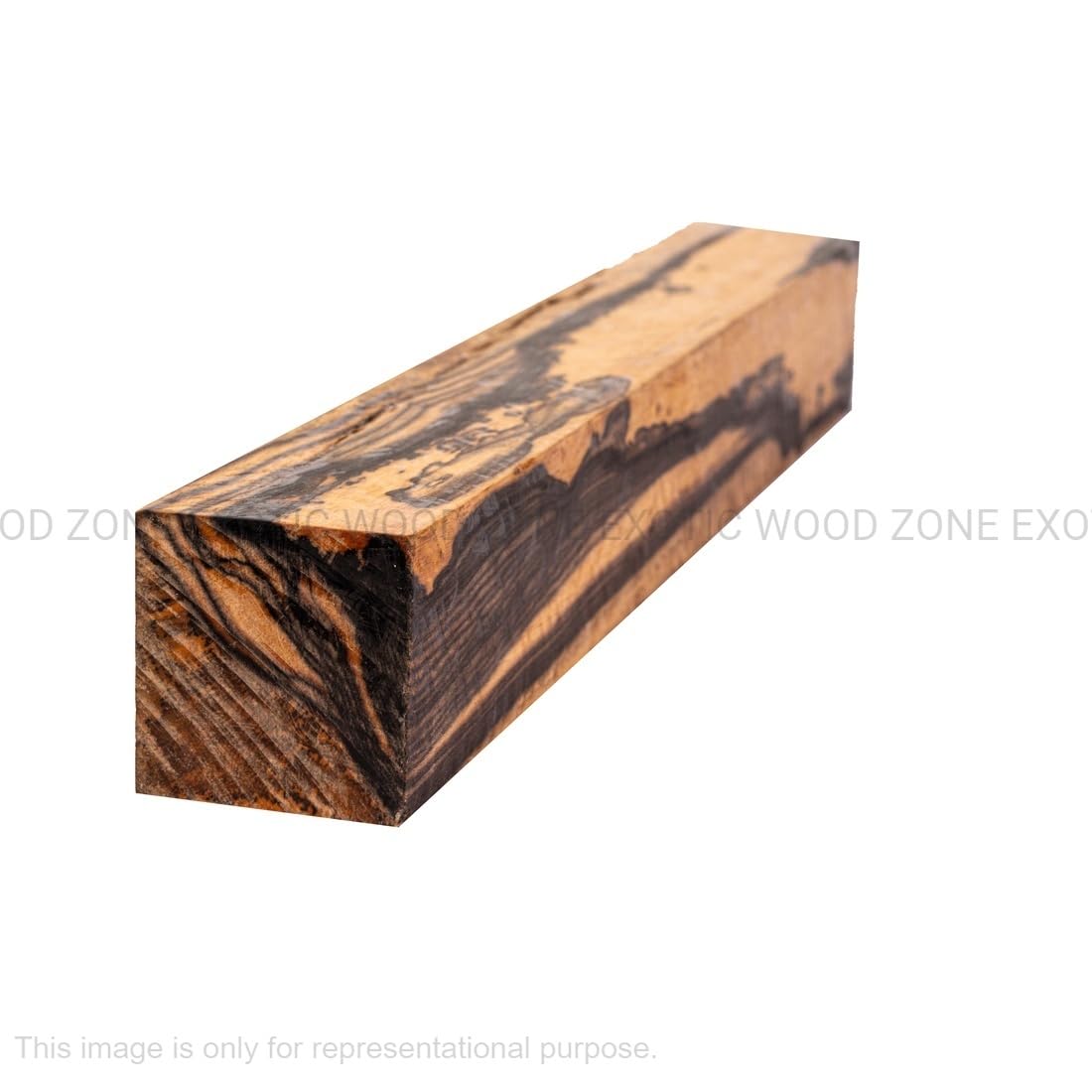 Exotic Wood Zone Black and White Ebony/Pale Moon 1-3/4" x 1-3/4" x 18" Turning Blanks | Square Lathe Hardwood Blocks Exotic Wood Zone