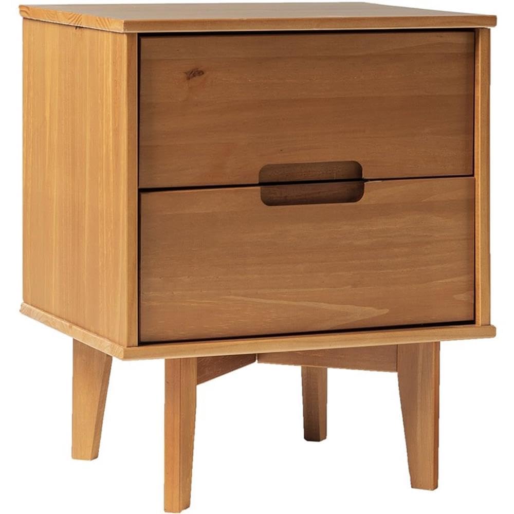 Walker Edison Mid Century Modern Grooved Handle Wood Nightstand Side T ...