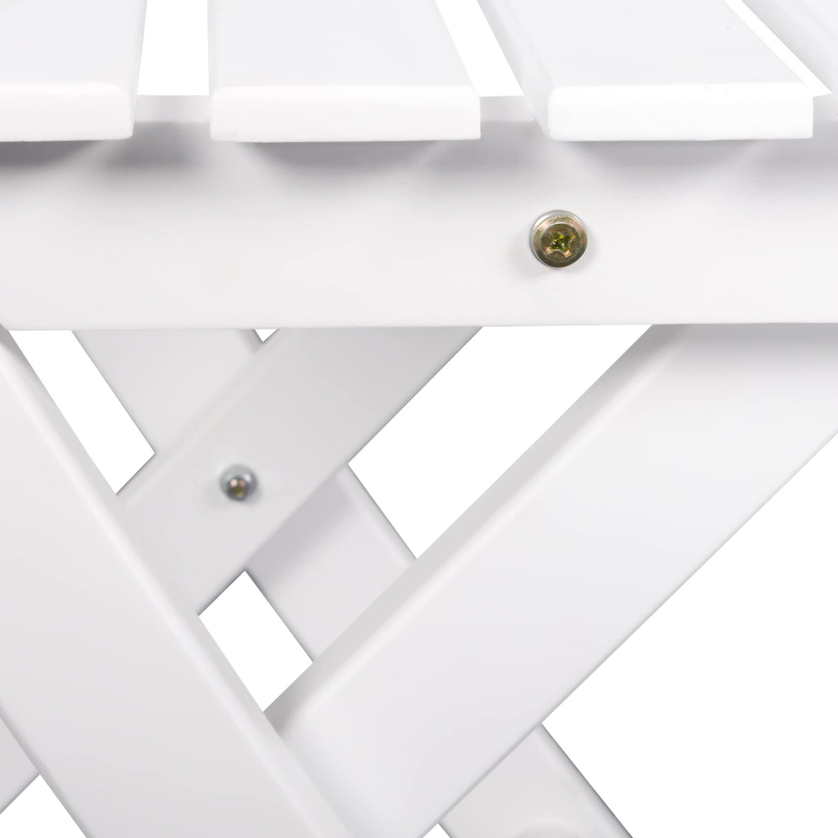 Outsunny 3 Piece Bistro Set, Wood Folding Outdoor Furniture with Table & Chairs for Backyard & Balcony, Square, White Outsunny