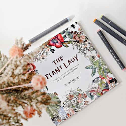 The Plant Lady: A Floral Coloring Book with Succulents and Flowers B Blue Star Press
