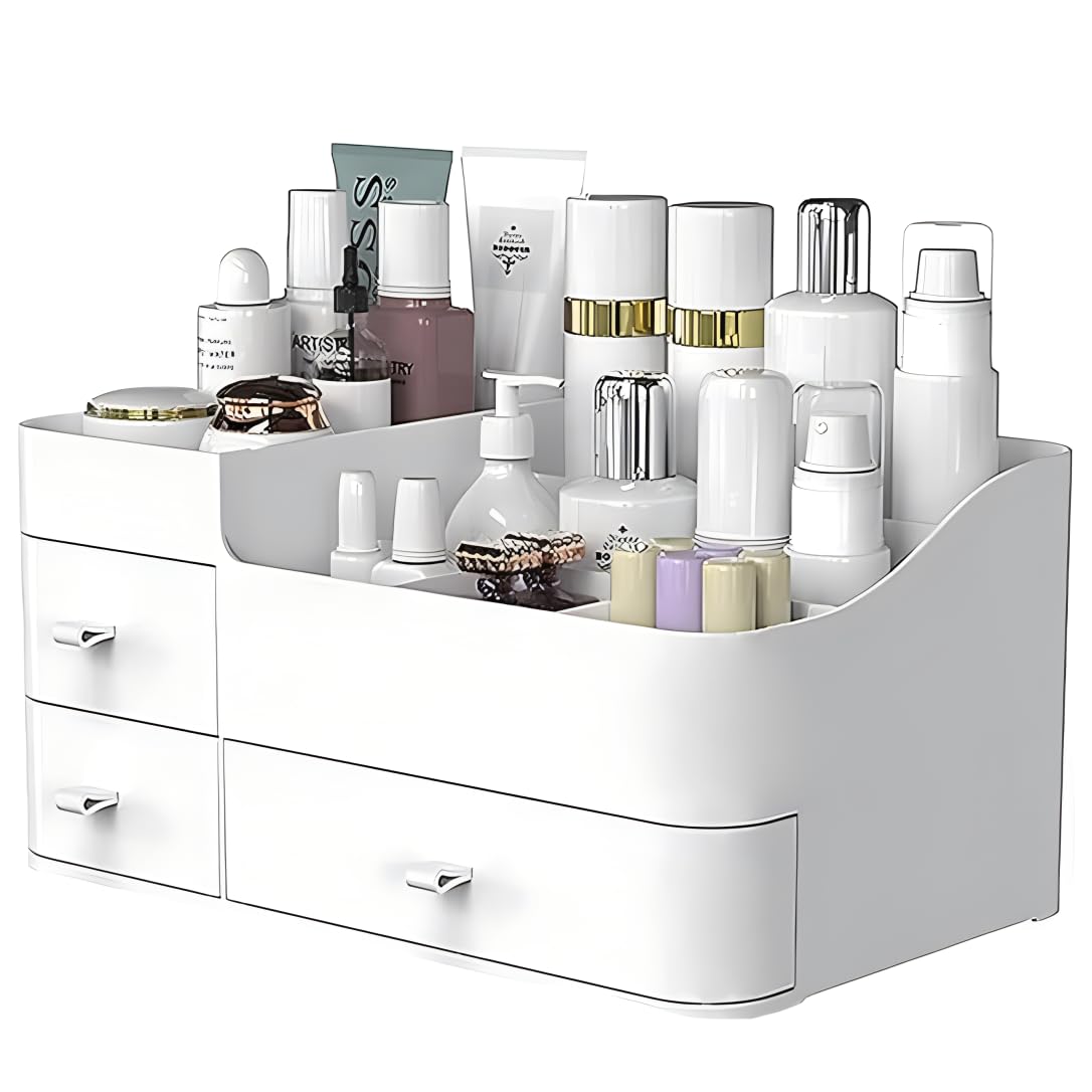 ONXE Makeup Organizer with Drawers,Large Capacity Perfume Organizer,Vanity,Bathroom,Bedroom Countertop Storage for Cosmetics, Perfume, Brushes, Eyeshadow, Skincare, Lipstick, Nail Polish ONXE