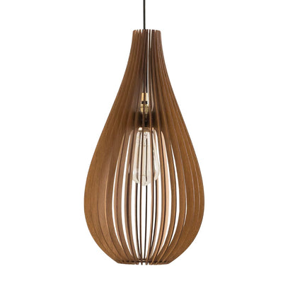 Wooden Pendant Light Mid-Century Modern – Unique Design for Living Rooms, Kitchens, and Offices