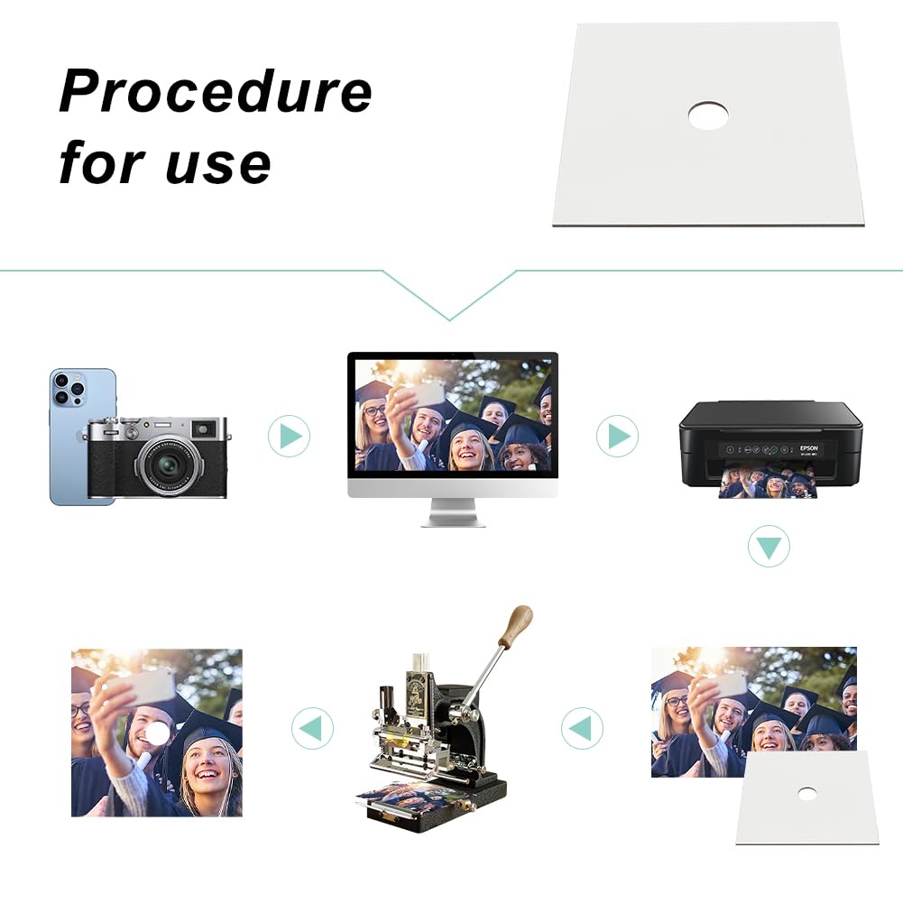 PLIGREAT 3 Pcs Sublimation Blank Graduation Cap Topper, Blank White Graduation Grad Cap Topper, Grad Cap Decorations Graduation Accessories, Printable with Inkjet or Printers PLIGREAT