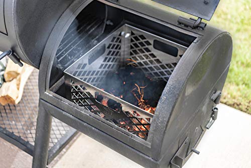 Oklahoma Joe's 5279338P04 Stainless Steel Offset Smoker Charcoal Firebox Basket, Silver Oklahoma Joe's