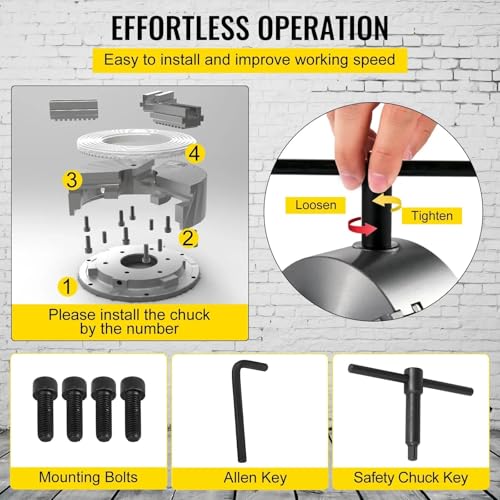 K72-100 4" Reversible Jaw Independent Chuck Lathe Scroll Chuck Lathe machine Tools Wood Turning Cast Iron AIKYKFL