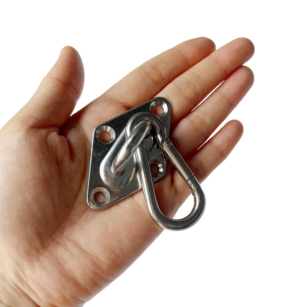 Yaoeruqi 2 Pack Heavy Duty Hammock Hanging Kit – Stainless Steel Hammock Hooks for Wall,Ceiling Mounting | Compatible with Hammock Chairs,Tree Swings,Yoga Swings & Shade Sails Yaoeruqi