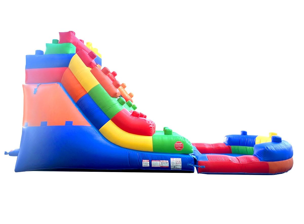 Inflatable Water Slide for Kids & Toddlers with Inflatable Pool, Backyard, Park or Commercial Use, Outdoor Water Play, Includes Blower Stakes, Splash Pool & Storage Bag, Large 25.5' x 9' x 15' Pogo Bounce House