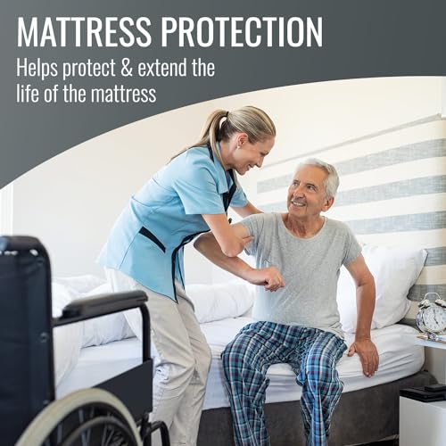 DMI Waterproof Mattress Protector, Mattress Pad/Cover, Bed Pad and Cover, Contoured Fitted Sheet, Queen (Packaging May Vary) DMI