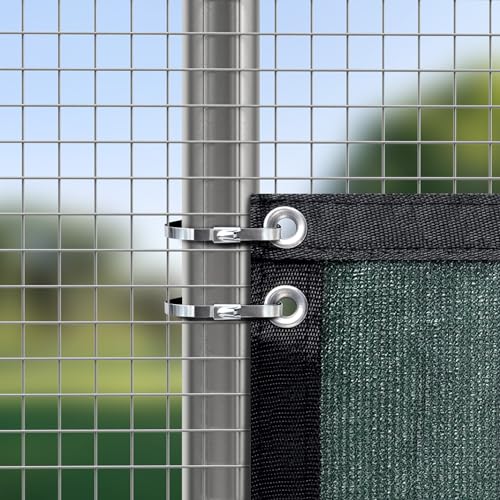 Sinlon Chain Link fence Ties 100pcs Multi-Purpose Self-Locking Metal Zip Ties Stainless Steel Zip Ties 11.8inch,Suitable For fixed Fence Thermal Insulation Shield Outdoor and Workshop Etc Sinlon
