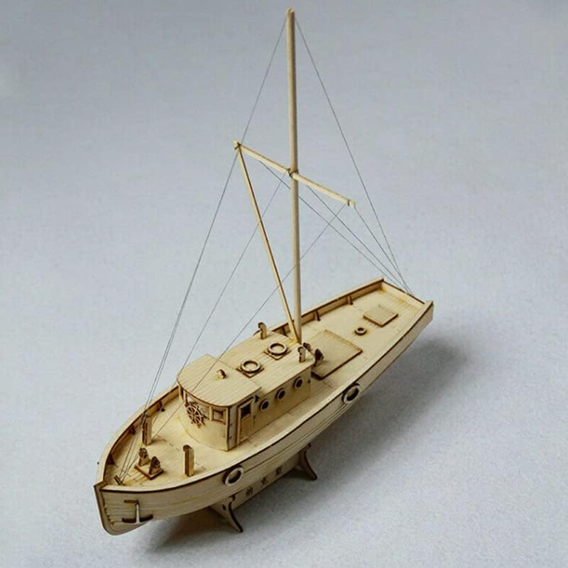 Yulakes 1/30 Assembly Wooden Sailboat DIY Wooden Kit Puzzle Toy Sailing Model Ship Gift for Children and Adult Yulakes