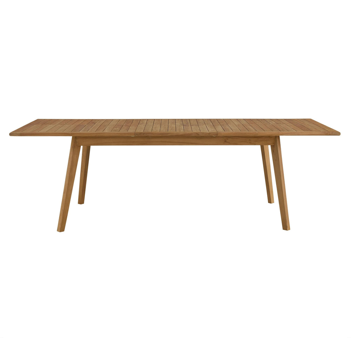 Modway Vienna Outdoor Patio Teak Wood Extendable Dining Table in Natural Modway