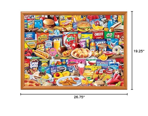 MasterPieces - 1000 Piece Jigsaw Puzzle, Kids Favorite Foods, Fun for Adults, Family, Kids, Non-Glare Finish, 19.25" x 26.75" Masterpieces