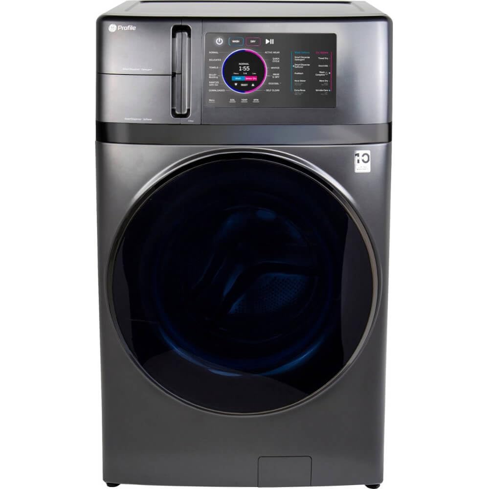GE Profile PFQ97HSPVDS 28 Inch Smart Front Load Washer/Dryer Combo with 4.8 cu.ft. Capacity, 12 Wash Cycles, 14 Dryer Cycles GE