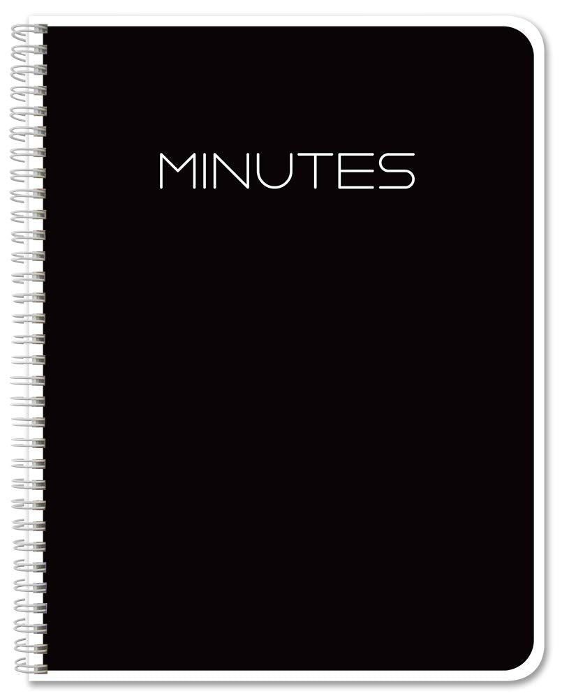 BookFactory Corporate Minutes Book/Business Minutes Journal/Board Meeting Minutes LogBook - Wire-O, 100 Pages 8.5" X 11” (LOG-100-7CW-PP(Minutes)) BookFactory