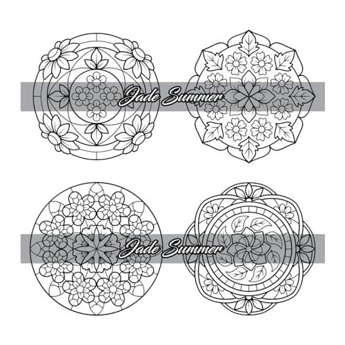 100 Mini Mandalas: A Mandala Coloring Book for Adults and Kids with Easy, Cute, and Tiny Designs for Stress Relief and Relaxation WoodArtSupply
