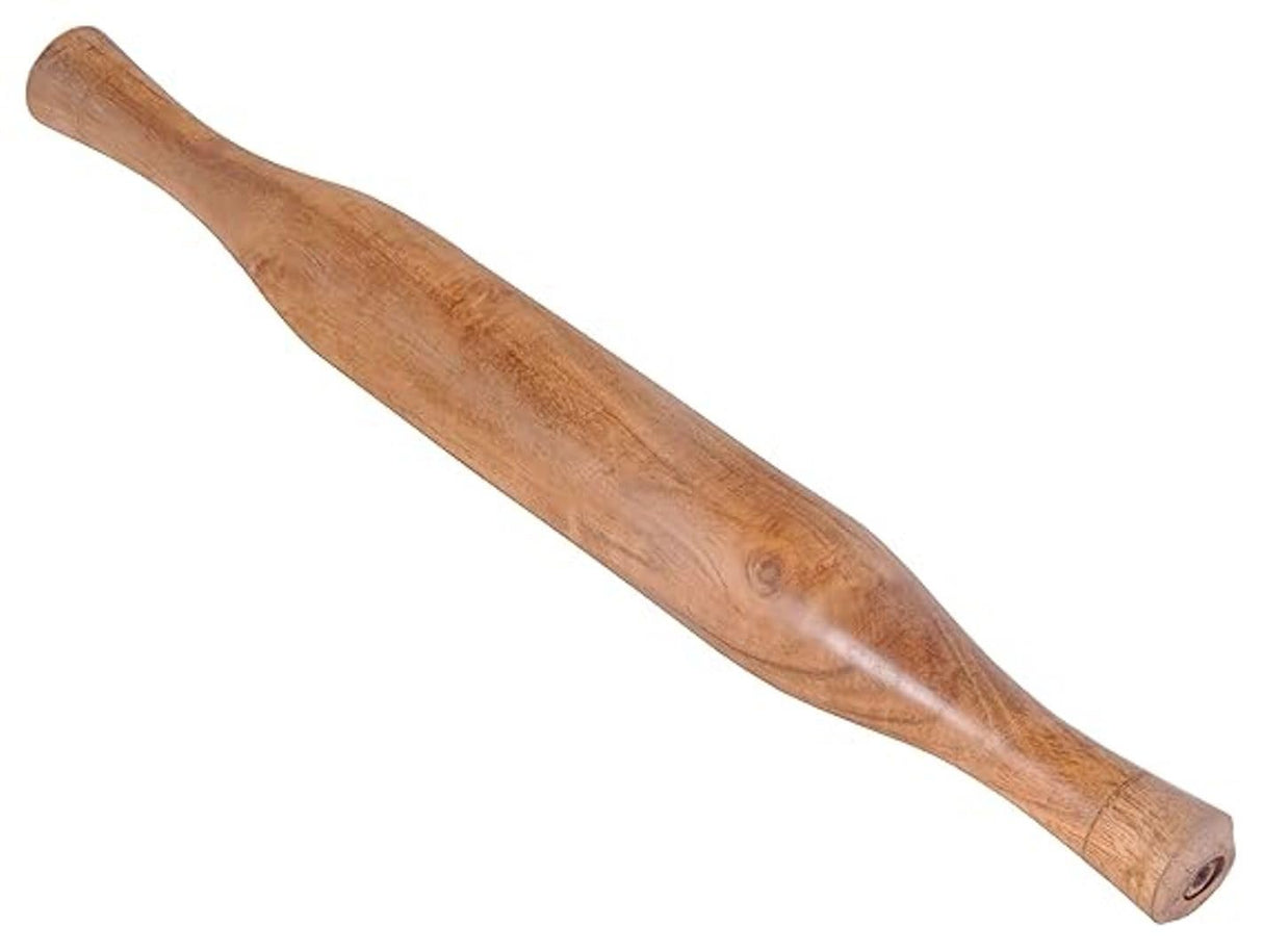 Natural Wooden Rolling Pin for Baking 14 Inches | Wood Tapered Design Non-Stick Rolling Pin | Essential Kitchen Dough Roller for Fondant, Pizza, Pie, Cookie and Pastry,Dumpling | Belan for Roti OKU 1