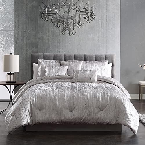 Riverbrook Home Turin Comforter Set, King, Silver, 7 Piece Set Riverbrook Home