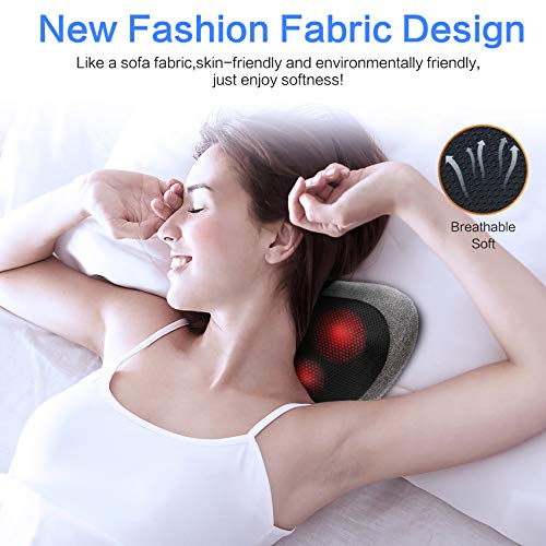 Papillon Shiatsu Back Massager with Heat, Deep Tissue Massage Pillow for Neck,Shoulder,Foot & Lower Back Pain Relief,Electric Kneading Massager for Home, Office, Car-Gifts for Mom, Dad, Men, Women Papillon