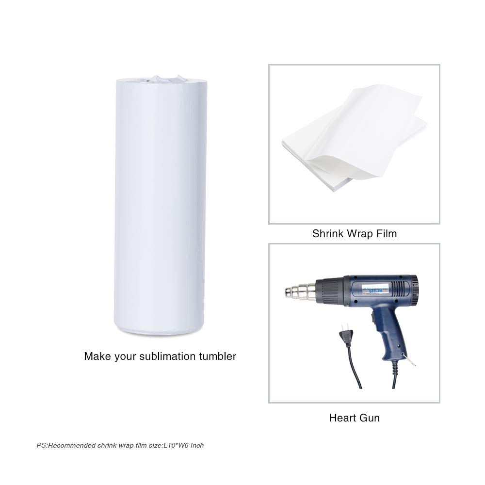 PYD Life 2 PCS Sublimation Blanks Skinny Tumbler White 20 OZ Straight Double Wall Stainless Steel Tumbler with Metal Straw Tumbler Cups for Tumbler Heat Press Machine Heat Transfer PYD Life