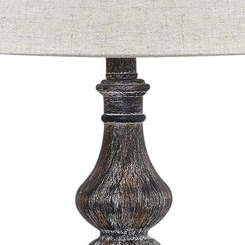 Signature Design by Ashley Mair Rustic Farmhouse Poly Table Lamp 2 Count, Gray Signature Design by Ashley