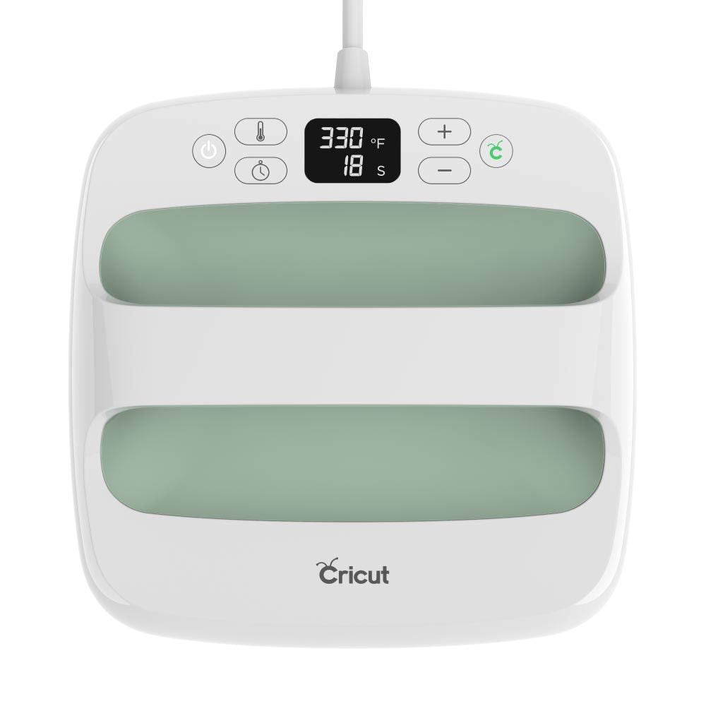 Cricut EasyPress 2 Heat Press Machine (9 in x 9 in), Ideal for T-Shirts, Tote Bags, Pillows, Aprons & More, Precise Temperature Control, Features Insulated Safety Base & Auto-Off, Mint Cricut