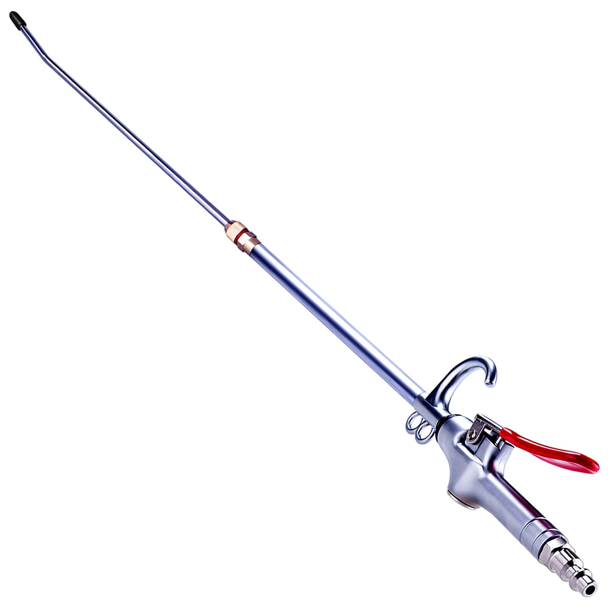 High Volume Powerful Industrial Air Blow Gun, 17-26 Inch Extensible Stainless Steel Air Flow Nozzle, Pneumatic Air Compressor Accessories Tool, Extended Dust Air Blower Gun with 360 Degree Swivel Hook JASTIND