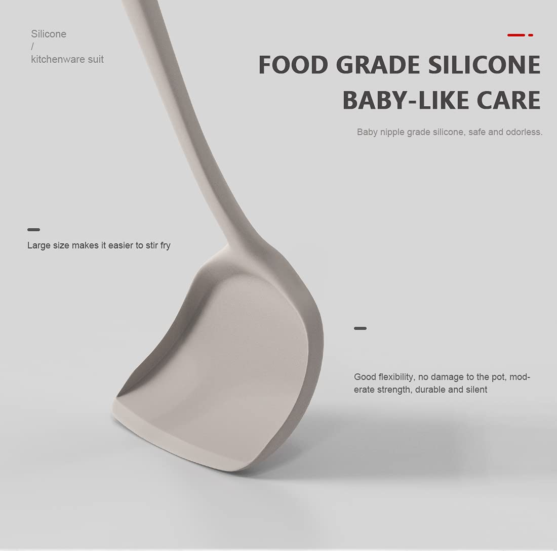 Silicone Cooking Utensils Set - 446°F Heat Resistant Kitchen Utensils,Turner Tongs,Spatula,Spoon,Brush,Whisk,Kitchen Utensil Gadgets Tools Set for Nonstick Cookware,Dishwasher Safe (BPA Free) AOTHOD