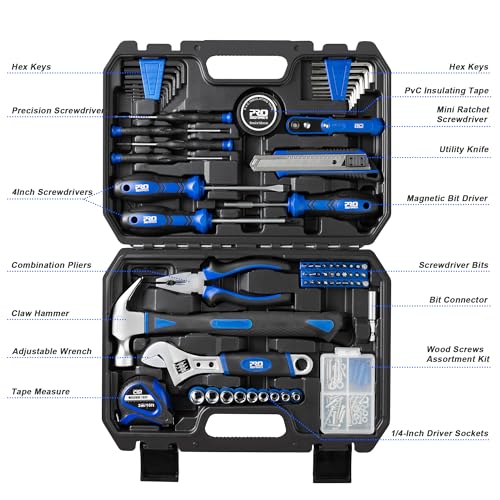 Prostormer 160-Piece Home Repair Tool Set, General Household Hand Tool Kit with Toolbox Storage Case for House, Garage, College Dorm and Office Prostormer