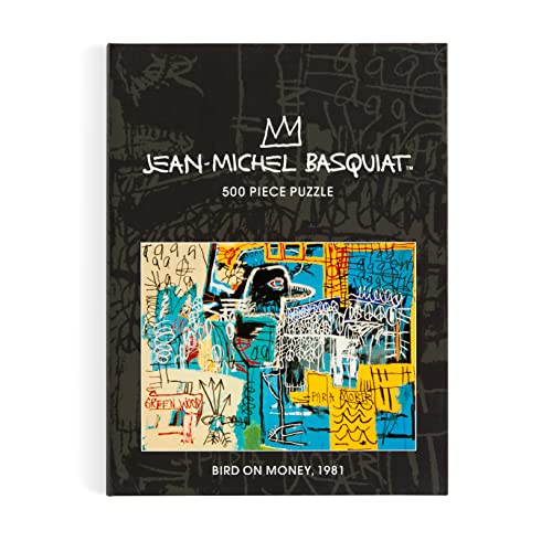 Galison Basquiat Bird On Money – 500 Piece Book Puzzle with Iconic Bird On Money Charlie Parker Tribute Artwork Packaged in Magnetic Keepsake Book Sized Box Galison