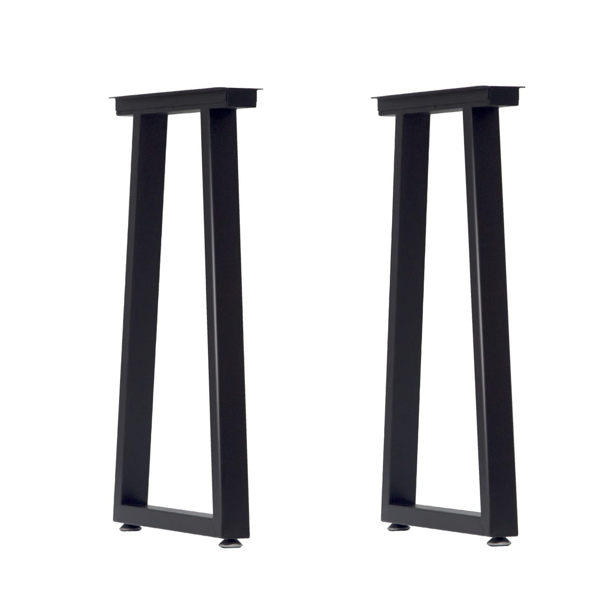 Taelakeni 28 Inch Metal Table Desk Legs, Heavy Duty Industrial Style Dinning Table Leg with Adjustment Feet Pads, Trapezoid Taelakeni