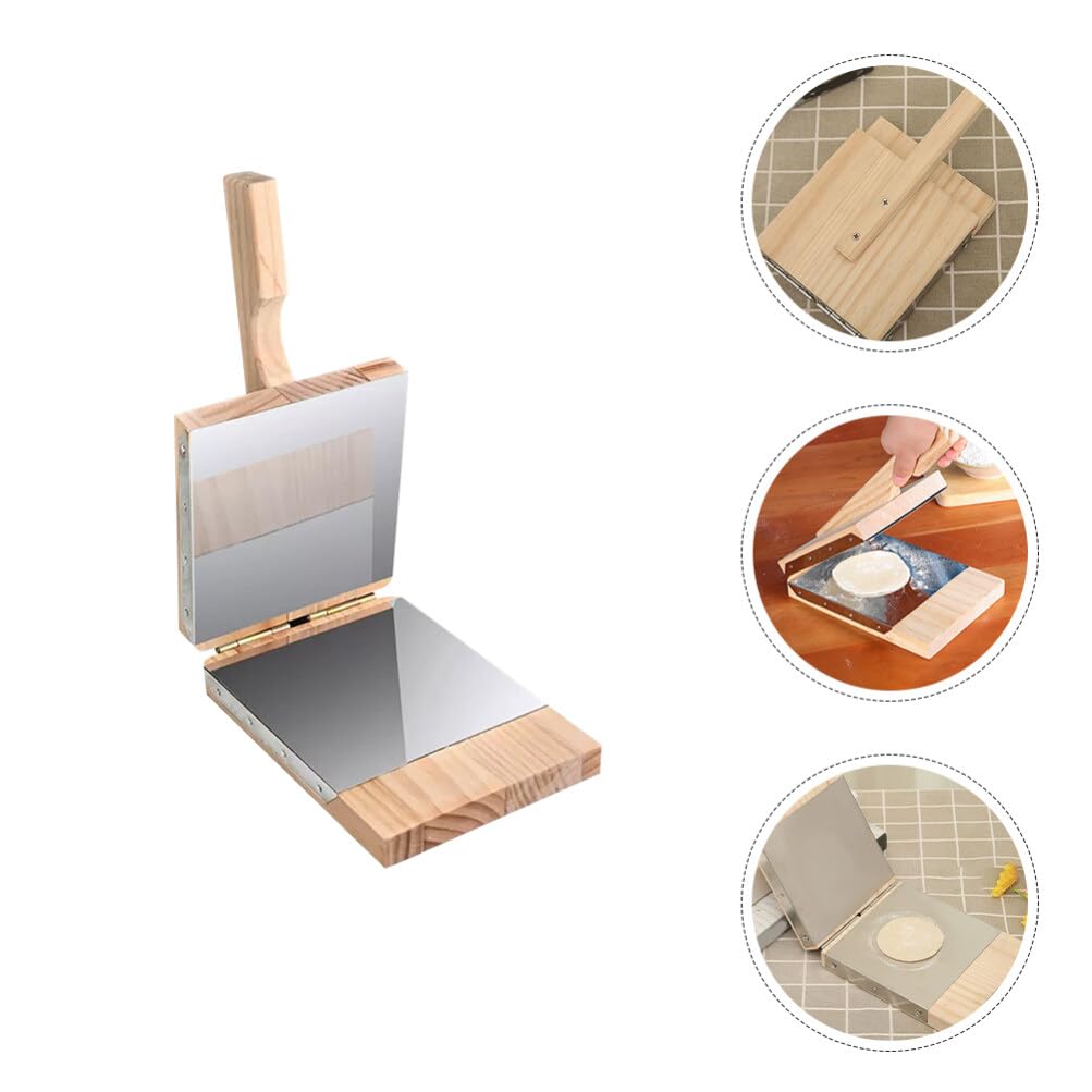 Kichvoe Tortilla Press Wooden Mexican Tortillera Presser Dumpling Skin Maker Pastry Dough Presser Tool for Homemade Tortilla Roti Chapati Taco Pataconera Kichvoe