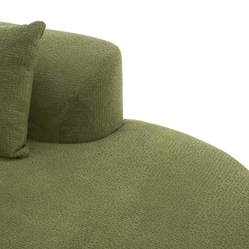 Christopher Knight Home Randa Modern Fabric Upholstered 5-Seater Sofa, Oversized Chair Cloud Couch, Fully Assembled Long Sofa Chaise Lounge, Fully Assembled, Olive Green Christopher Knight Home
