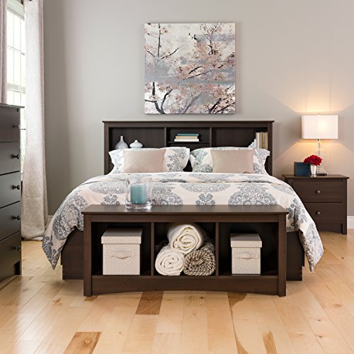 Prepac Sonoma Traditional Nightstand Side Table with 2 Drawers, Functional 2-Drawer Bedside Table 16" D x 23.25" W x 21.75" H, Espresso, EDC-2422 Prepac