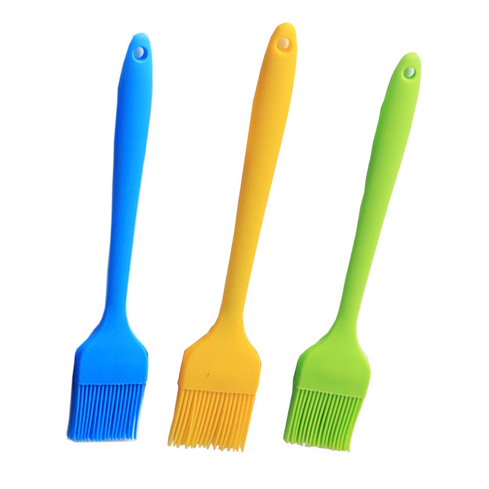 8.4 Inches Basting Brushes Heat Resistant Pastry Brushes for Grill Barbeque & Kitchen Baking Set Oil Brushes Soft Bristles (3 Pcs) LIFULANDIAN