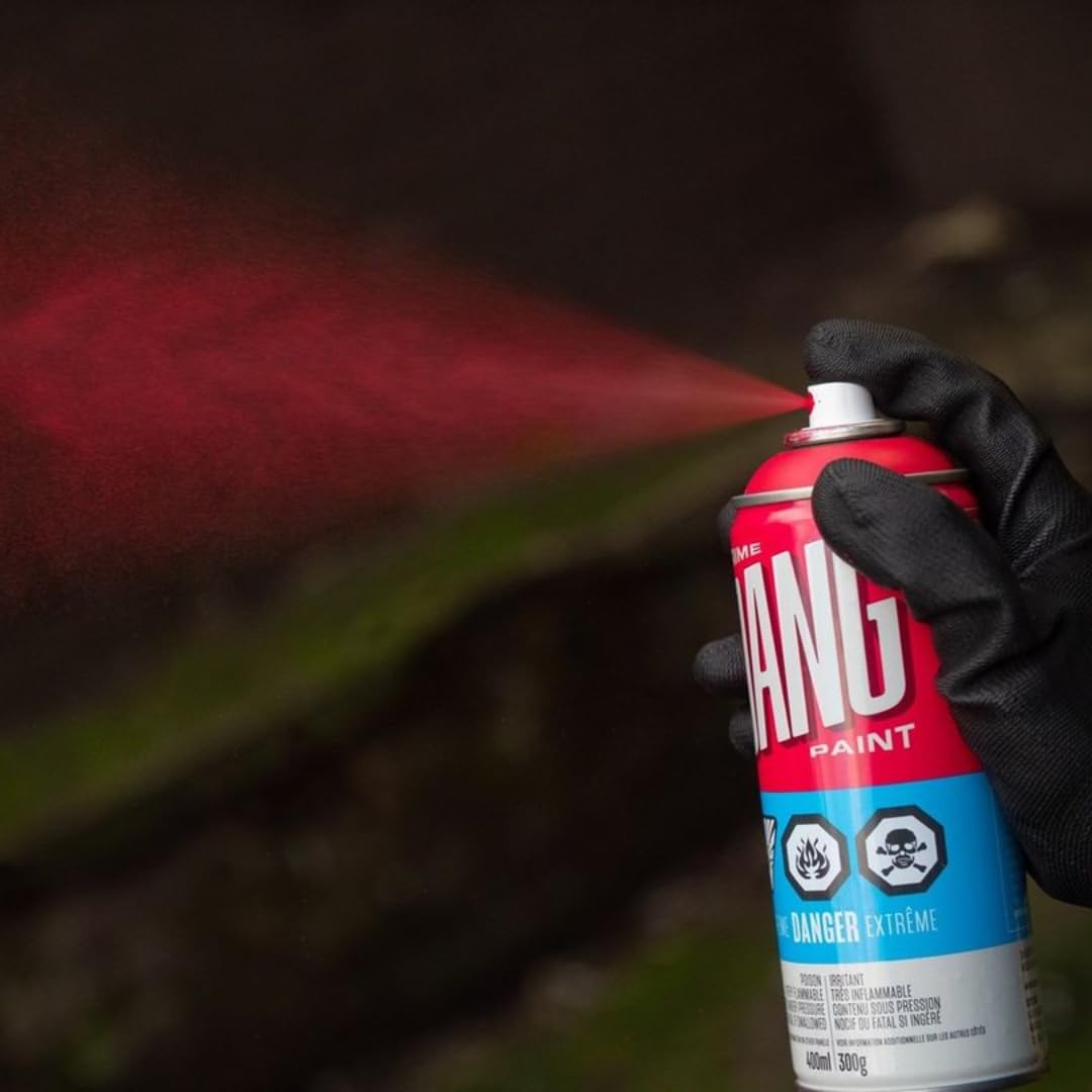 DANG Prime Spray Paint Set of 12 Popular Colors, 400ml Cans, Matte Graffiti Art Supplies, Weather Resistant Graffiti Supplies, Spray Paint for Metal, Mural, Glass, Canvas, Wood, 12 Carolina Caps DANG Paint