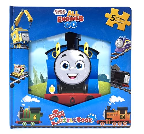 Thomas All Engines Go My First Puzzle Book - Jigsaw Puzzles for kids, 10-page board book, 5 puzzles to enjoy Phidal