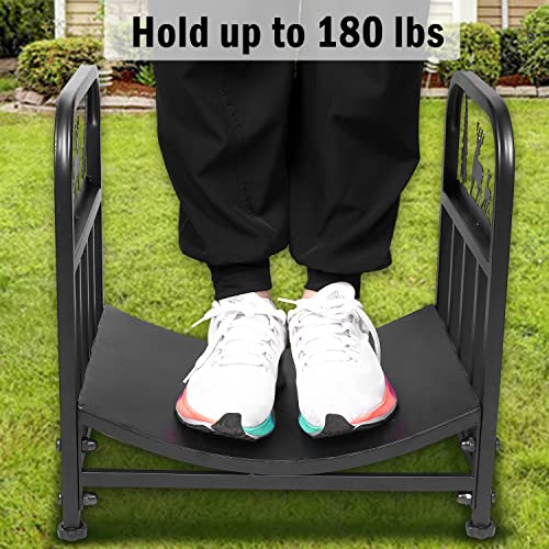 Firewood Rack Outdoor-Heavy Duty Indoor Wood Storage Black Powder Coated Steel Log Rack Wood Holder for Fireplace,Patio, Wood Pile Storage Stacker Organizer with Christmas Elements HomeJayde