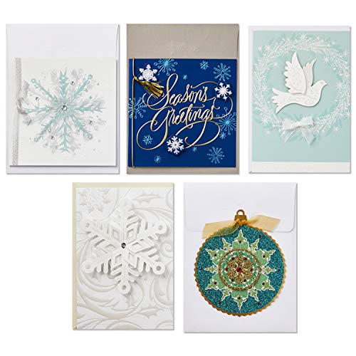 Hallmark Boxed Handmade Christmas Cards Assortment (Set of 24 Special Holiday Greeting Cards and Envelopes) (1XPX5156) Hallmark