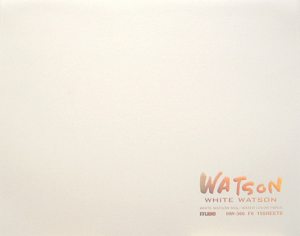 Muse HW-301 SM Watercolor Paper White Watson Block SM 10.6 oz (300 g), White, Pack of 15 ミューズ(Muse)